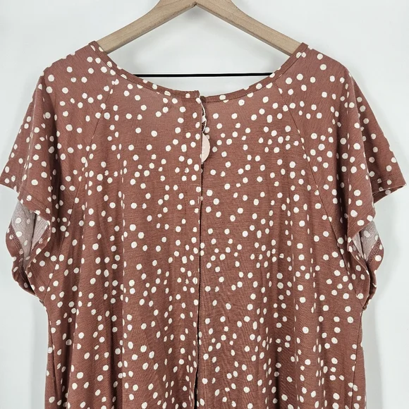 Kindred Bravely Pink White Polka Dot Universal Labor and Delivery Gown 1X - Picture 10 of 12